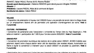 RESULTATS DU REFERENDUM SUR L'AVENIR DE LA STATION DU GRAND PUY